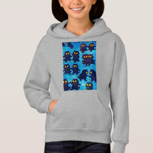 Black Cats Dancing in Moonlight, Louis Wain Hoodie