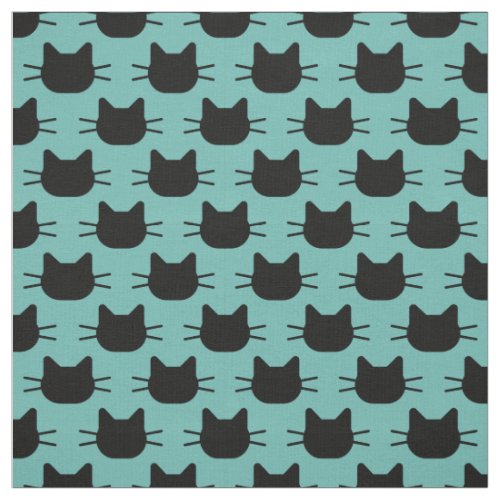 Black Cats Design Fabric