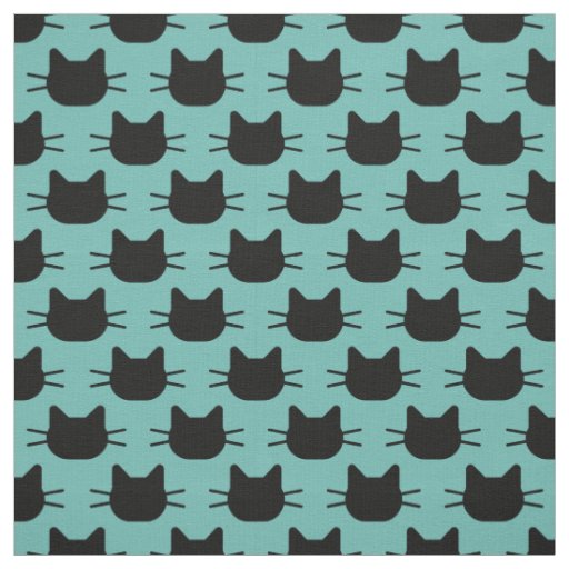 Black Cats Design Fabric