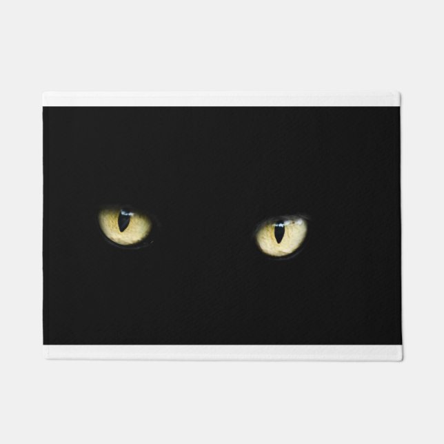 Black Cat's Eyes Doormat (Front)