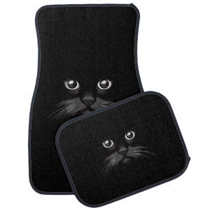 Black Cat's Eyes Watching You Car Mats