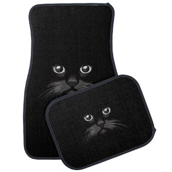 Black Cat's Eyes Watching You Car Mats by zlatkocro at Zazzle