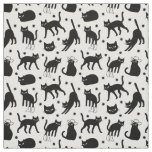 Black Cats Fabric
