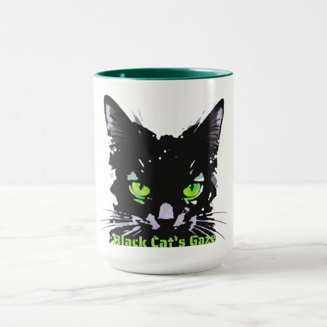 Black Cat's Gaze Mug (Center)