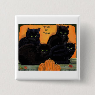 Black Cats Halloween button