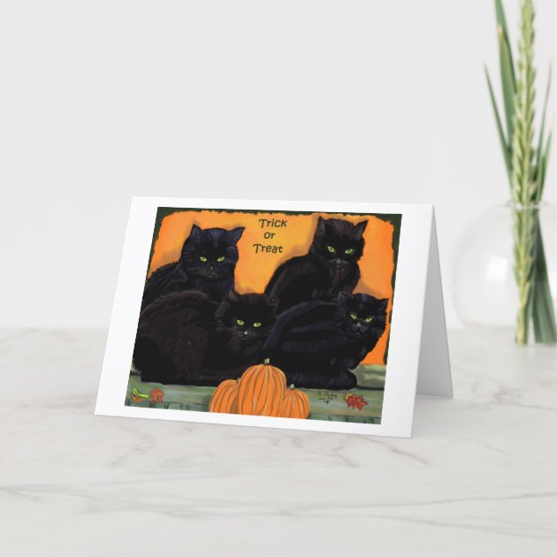 Black Cats Halloween Invitation