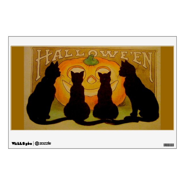 Black cats Halloween Wall Sticker (Front)