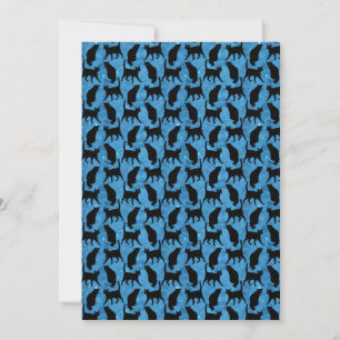 Black Cats Happy Halloween Kitten Lover Space Invitation