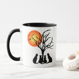 Black Cats In The Moonlight Mug