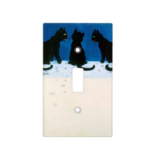 Black Cats in the Snow Louis Wain Light Switch Cover