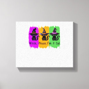Black Cats In Witch Hats Essential T-Shirt Canvas Print