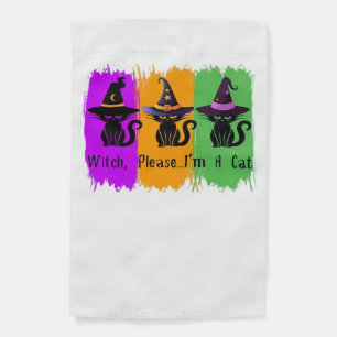 Black Cats In Witch Hats Essential T-Shirt Garden Flag