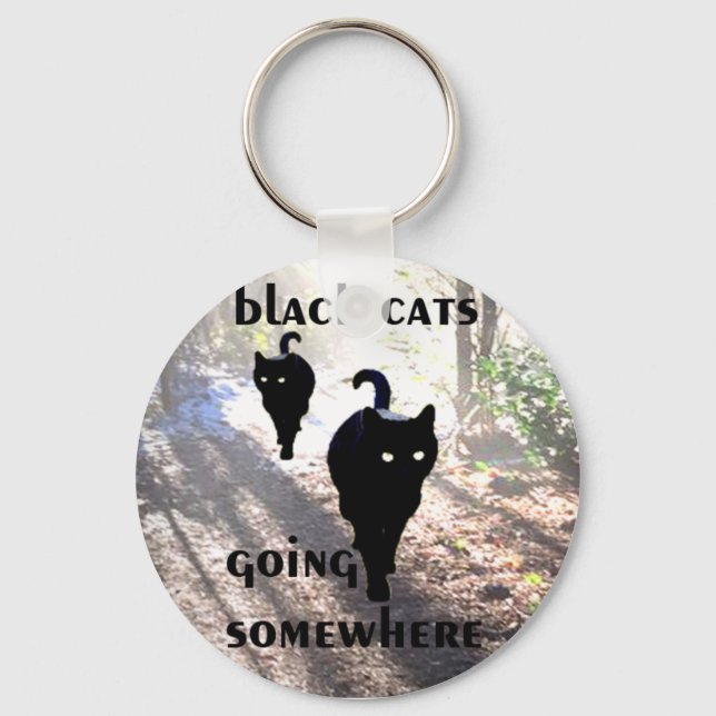 black cats keychain (Front)