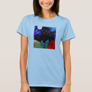 BLACK CATS MOON GARDEN T-Shirt