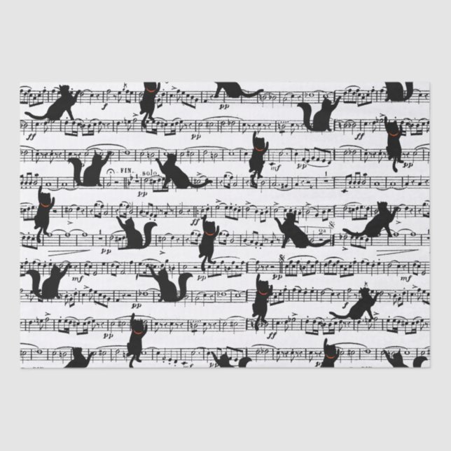 Black Cats On Sheet Music  (Front)