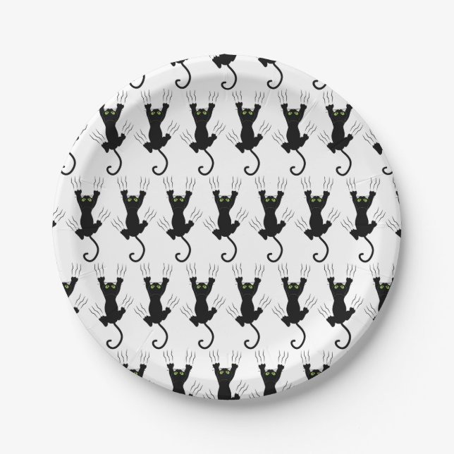 Black Cats Paper Plates (Front)