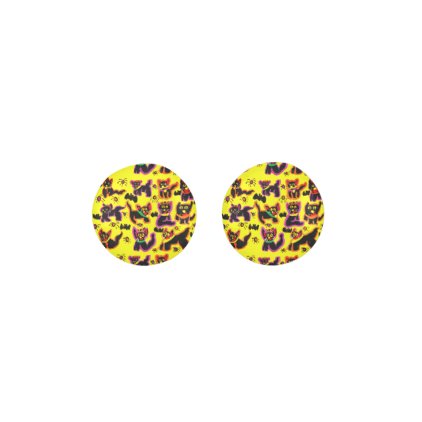 black cats party earrings