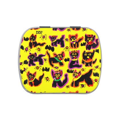 black cats party jelly belly tin