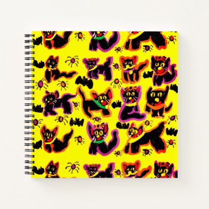 black cats party notebook