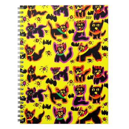 black cats party notebook