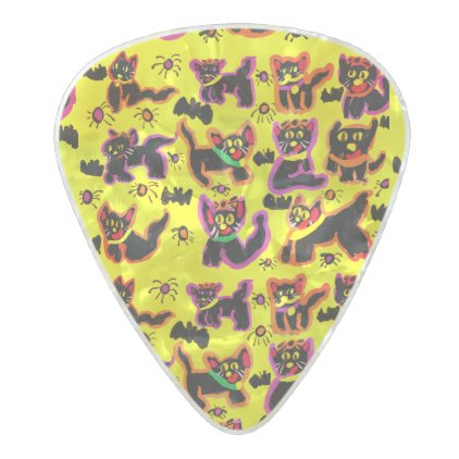 black cats party pearl celluloid guitar pick