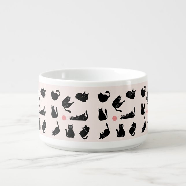 Black Cats Pattern Bowl (Center)
