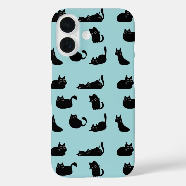 Black Cats Pattern Case-Mate iPhone Case (Back)