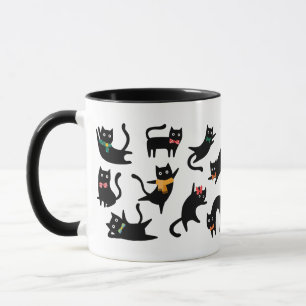 black cats poses mug