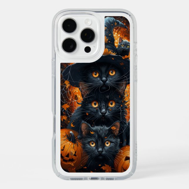 Black Cats & Pumpkins Halloween Phone Case – Spook (Front)