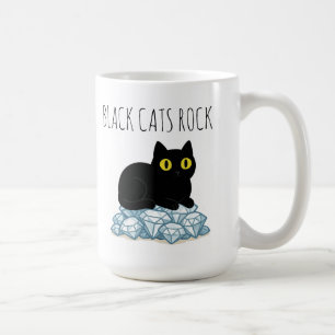 Black cats rock coffee mug