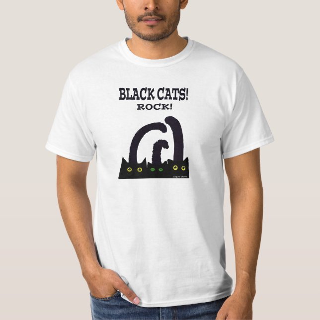 Black cats rock T-Shirt (Front)