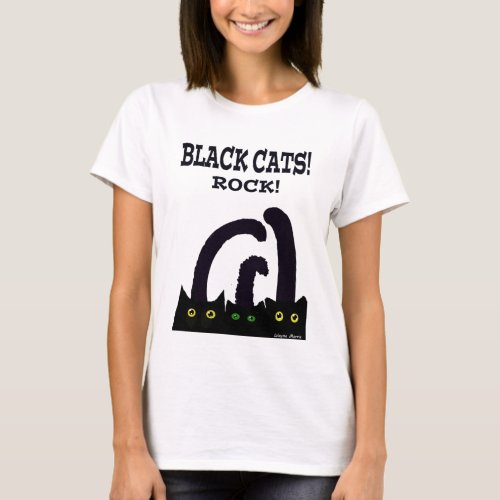 Black cats rock T_Shirt