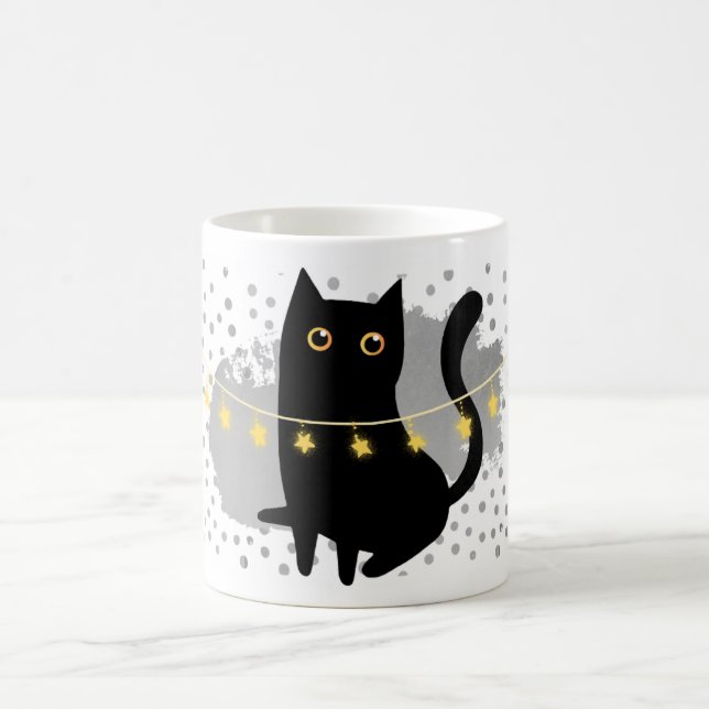 Black Cats Rule! A Purr-fectly Festive Gift! Coffee Mug (Center)