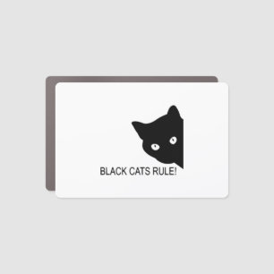 Black cats rule car magnet
