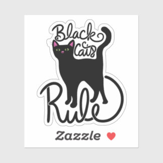Black Cats Rule Sticker