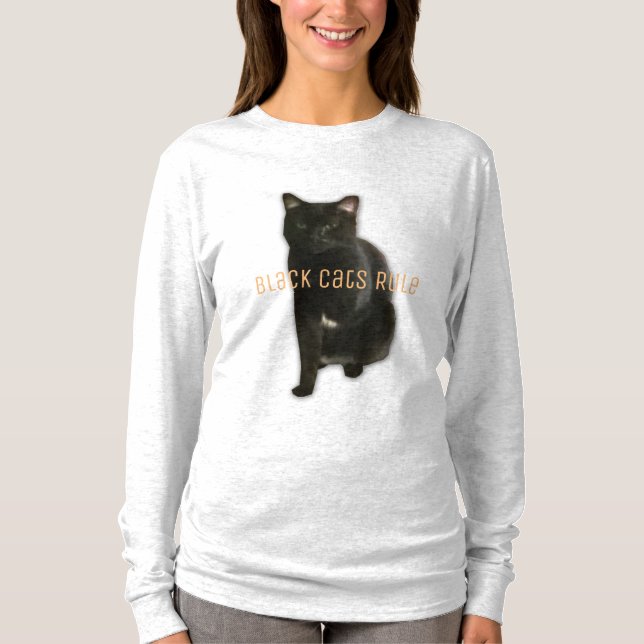Black Cats Rule T-Shirt (Front)