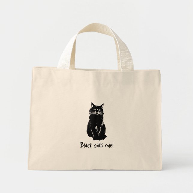 Black Cats Rule Tote Bag (Front)