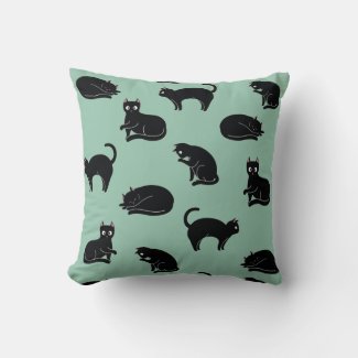 Black Cats Seamless Pattern