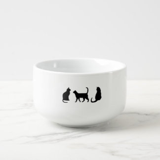 Black cats  soup mug