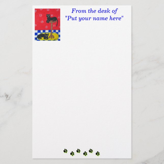 Black Cats Stationery (Front)