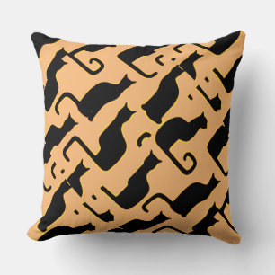 Black Cats Throw Pillow