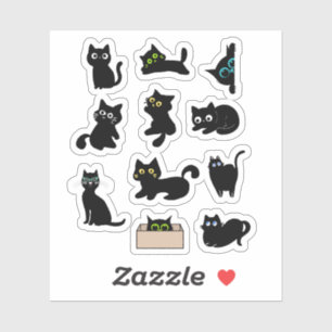 Black Cats Vinyl Sticker Cute Cat