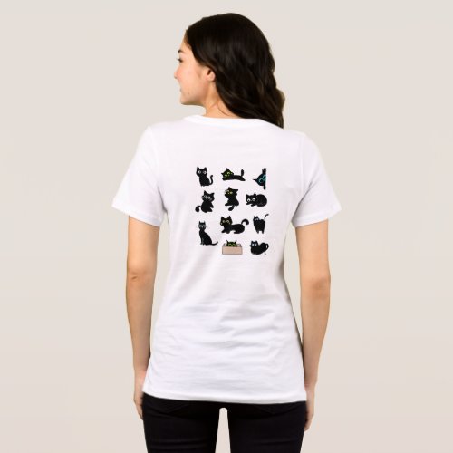 Black Cats Vinyl Sticker Cute Cat Tri-Blend Shirt