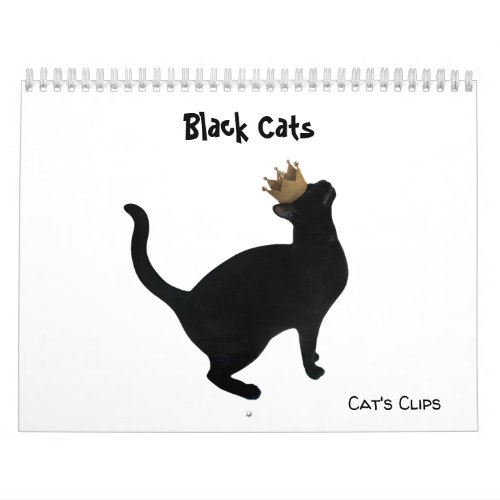 Black Cats Wall Calendar
