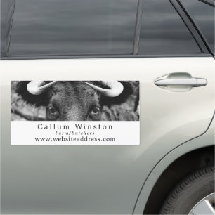 Black Cattle, Farmer & Butcher Car Magnet