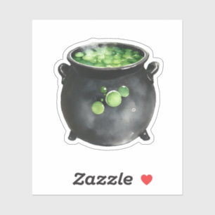 Black Cauldron Green Bubbling Sticker
