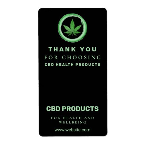 Black CBD Box Packaging Labels