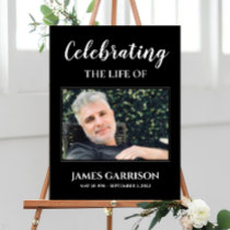 Black Celebration Of Life with Photo Memorial Foam Board