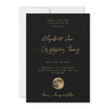 Black Celestial Wedding Invitation