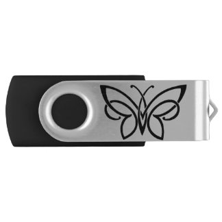 Black celtic butterfly USB Flash Drive